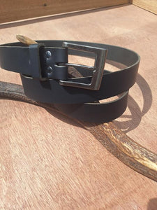Black, Water Buffalo Leather Belt