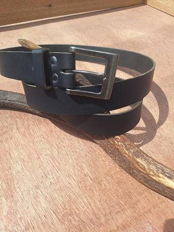 Black, Water Buffalo Leather Belt